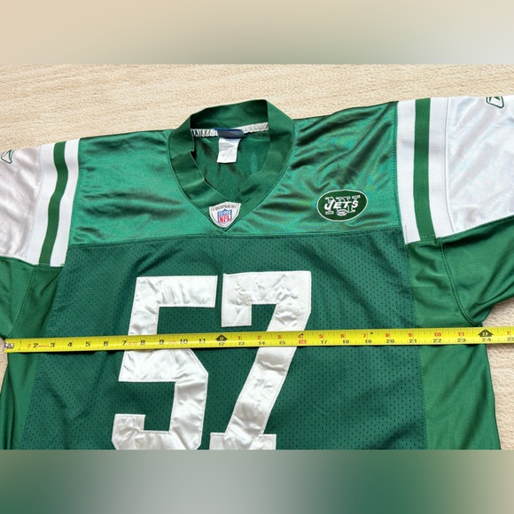 Reebok New York Jets Bart Scott #57 Stitched Jersey, Size 52, Green/White - Picture 6 of 15